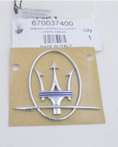 Maserati 2017 Quattroporte Ghibli Trident left Side Emblem Badge Blue 670037400