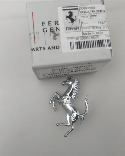 Ferrari Roma Front Bumper Sliver Horse Emblem Badge