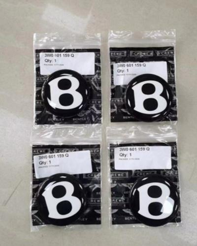 Bentley Continental GT Flying Spur Mulsanne Black Center Cap Hub Badge Kit