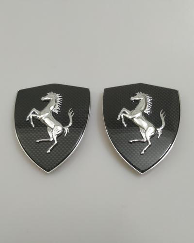 Ferrari F8 Carbon Fiber Fender Shield badge Emblem Kit
