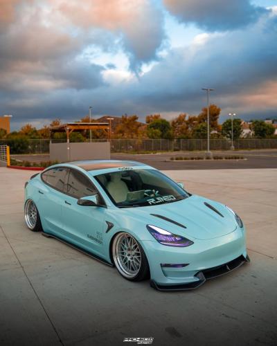 Adro Tesla Model 3 Carbon Fiber Side Skirt V2