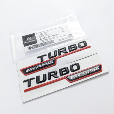 Mercedes Benz Gloss Black Red TURBO AMG Letters Emblem Badges A1778177800
