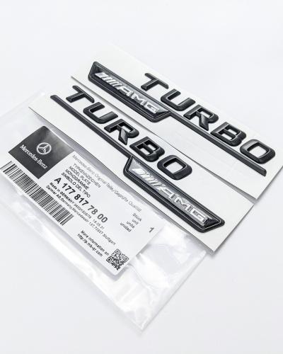 Mercedes Benz Gloss Black TURBO AMG Letters Emblem Badges A1778177800