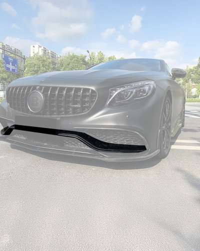 V1 Carbon Fiber Front Bumper Lower Trim Compatible With Mercedes S63 (C217/A217)