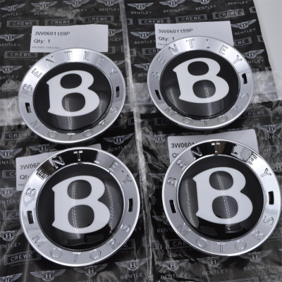 Set of 4 Genuine Bentley Continental GT Spur Mulsanne Centre Caps 3W0601159P