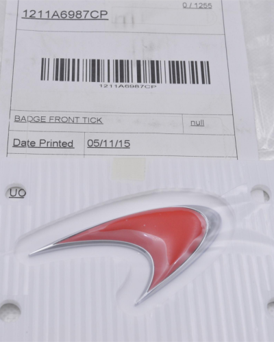 Genuine Mclaren MP4-12C Front Hood Red Emblem Badge#1211A6987CP （1PC）