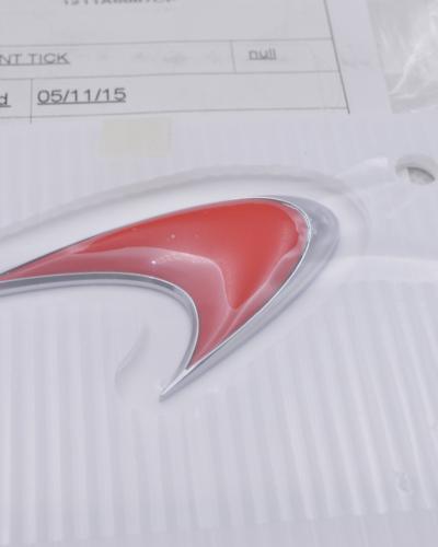 Genuine Mclaren MP4-12C Front Hood Red Emblem Badge#1211A6987CP （1PC）