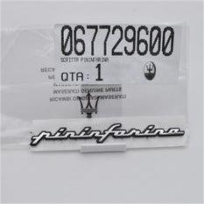Genuine Maserati Pininfarina Emblem Part Badge Script 67729600