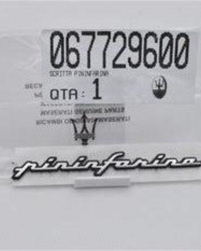 Genuine Maserati Pininfarina Emblem Part Badge Script 67729600