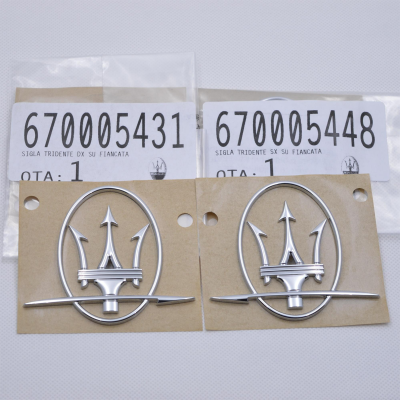 Maserati Quattroporte GranTurismo RH&LH Side Emblem Badge #670005448 670005431