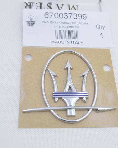 Maserati 2017 Quattroporte Ghibli Trident Right Side Emblem Badge Blue 670037399