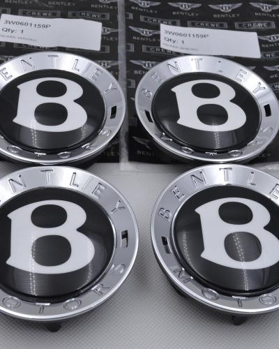 Set of 4 Genuine Bentley Continental GT Spur Mulsanne Centre Caps 3W0601159P