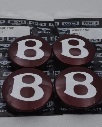 Set of 4 Genuine Bentley Continental GT Flying Spur Wheel Center Cap 3W0601170E
