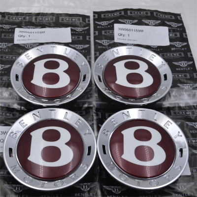 Genuine Bentley Centre Cap Red"B" Continental GT Spur GTC Kit 3W0601159M