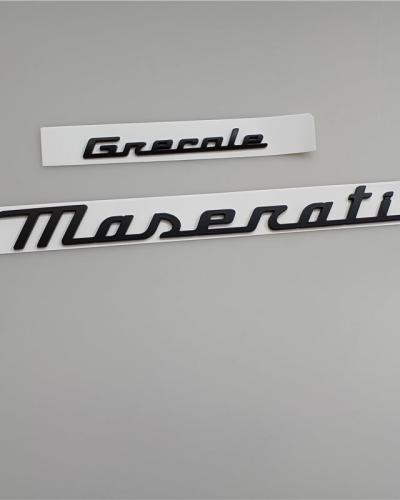 Maserati New Quattroporte Grecale Levante MC20 Rear Matte Black Emblem Kit