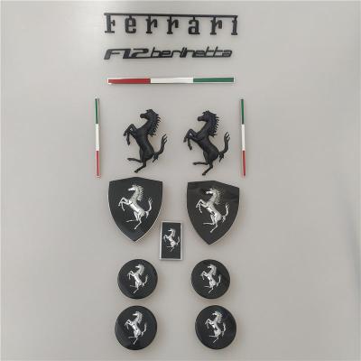 Ferrari F12 Berlinetta Carbon Fiber Shield badge &Flag&Horse &Wheel Caps
