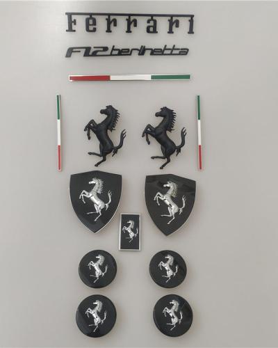 Ferrari F12 Berlinetta Carbon Fiber Shield badge &Flag&Horse &Wheel Caps