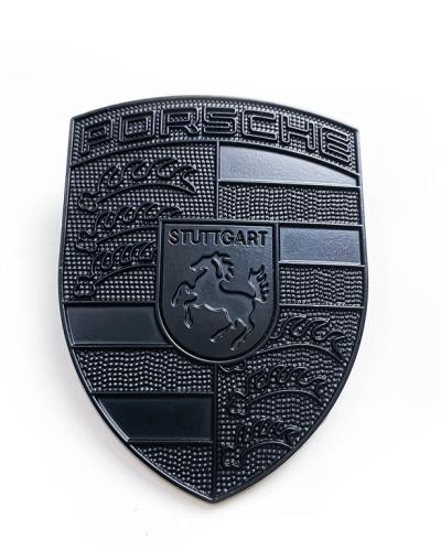 Porsche Refinished Black Custom Hood Crest Emblem Badge 9P1853601