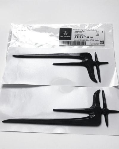 Gloss Black "Angel Wings" Rear Trunk Badge Emblem 20.5CM For Mercedes Benz A2228170716