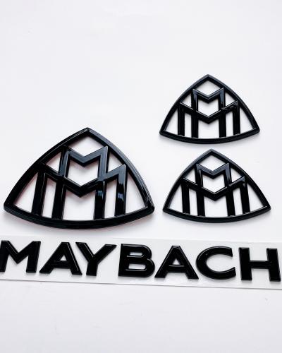 4pcs Mercedes S Class Maybach AMG Fender Side Rear Trunk Emblems Badge