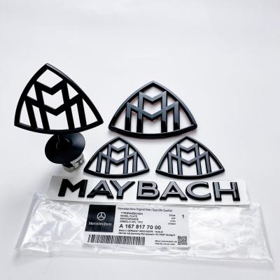 5pcs Mercedes S Class Maybach AMG Fender Side Rear Trunk Hood Star Stand Up Emblems Badge