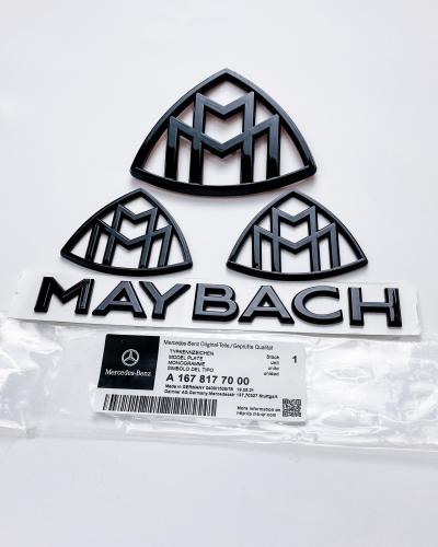4pcs Mercedes S Class Maybach AMG Fender Side Rear Trunk Emblems Badge