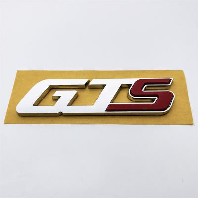 Maserati 2017 Quattroporte Ghibli GTS Sliver & Red Rear Script Badge Emblem
