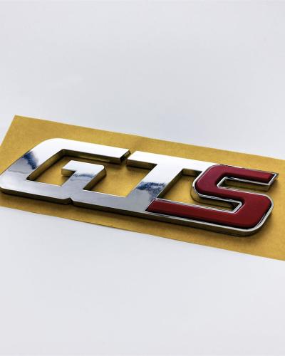 Maserati 2017 Quattroporte Ghibli GTS Sliver & Red Rear Script Badge Emblem