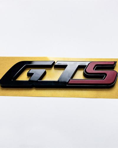 Maserati 2017 Quattroporte Ghibli GTS Rear Script Badge Emblem Black & Red