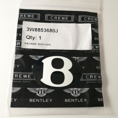 Bentley Continental Flying Spur Rear Hood Bonnet "B"badge 3W8853680J