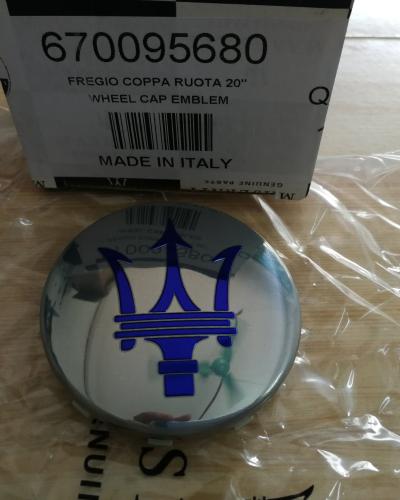 Genuine Maserati 2017 Quattroporte Chrome Blue Wheel Centre Cap 670095680