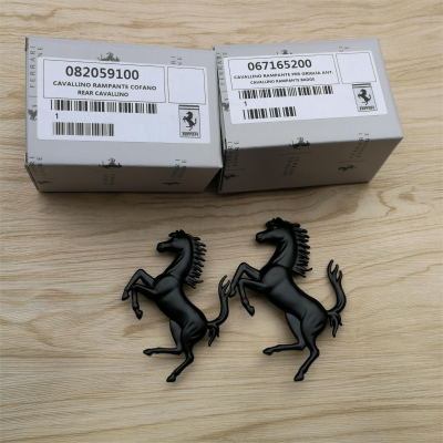 Ferrari California Front&Rear Bumper Horse Badg Emblem Kit Black