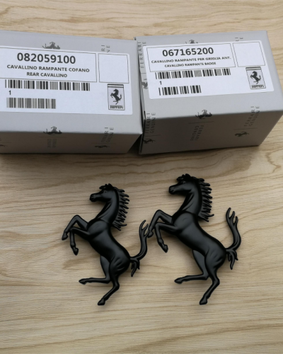 Ferrari California Front&Rear Bumper Horse Badg Emblem Kit Black