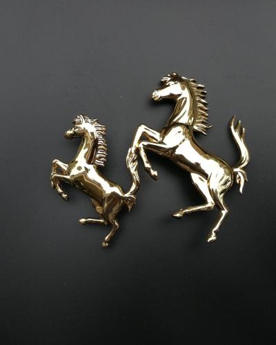 Ferrari 458 Italia&Spider Front&Rear Bumper Gold Horse Badge Emblem Kit