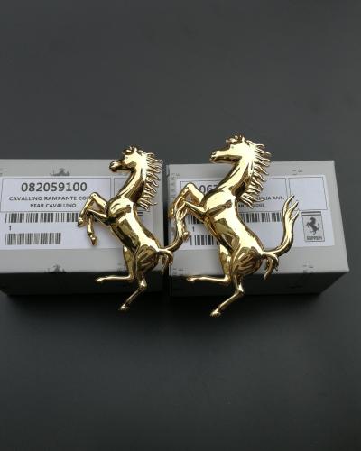 Ferrari California Front&Rear Bumper Horse Badg Emblem Kit Gold