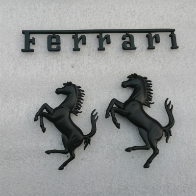 Ferrari California FERRARI Front Rear Bumper Horse Badge Emblem Set Black
