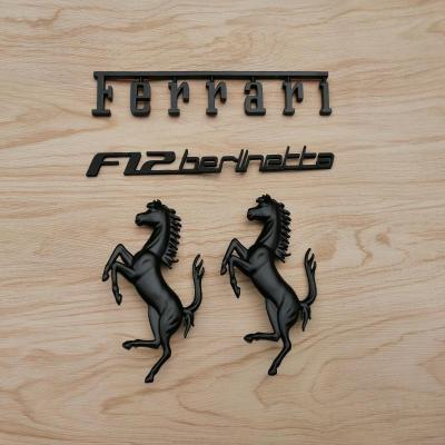 Ferrari F12 Kit Front & Rear Horse emblem Script Badge Emblem Matte