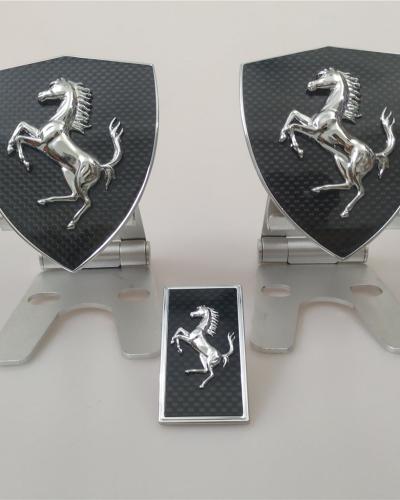 Ferrari f12 Berlinetta Carbon Fiber Fender Shield & Front Bonnect badge Kit