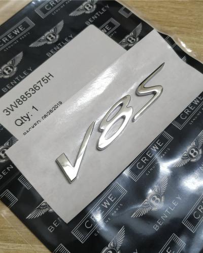 Bentley Flying Spur V8S Badge Emblem Silvery Color 3W8853675H