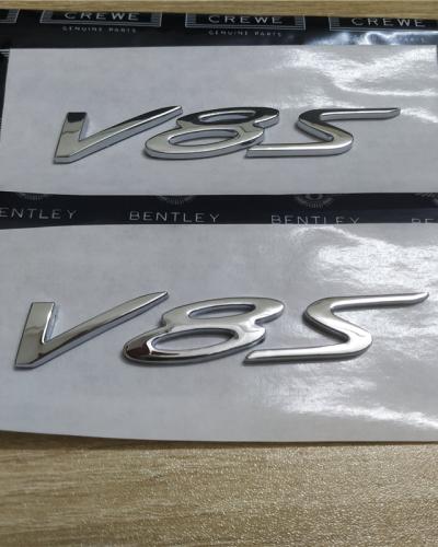 Set of 2 Bentley Flying Spur V8S Badge Emblem Silvery Color 3W8853675H