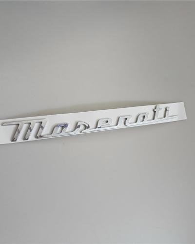 Maserati New Quattroporte Grecale Levante MC20 Rear Emblem Chrom Badge