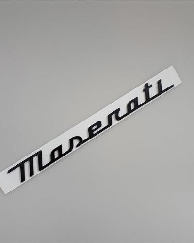 Maserati New Quattroporte Grecale Levante MC20 Rear Glassy Black Emblem