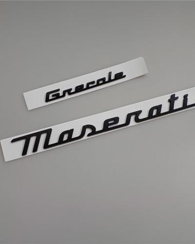 Maserati New Quattroporte Grecale Levante MC20 Rear Matte Black Emblem Kit