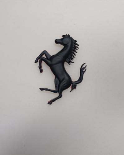 Ferrari Prancing Horse Matte Black Badge Copper Emblem 7*4.8CM(Fit Many)