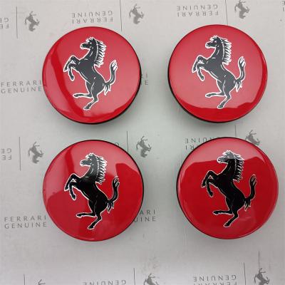 Ferrari 488 458 430 F12 GTC4 Roma Set Red, Hub Badge Wheel Center Cap Set