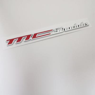 Maserati MC STRADALE Badge Silver Red Rear Trunk Emblem