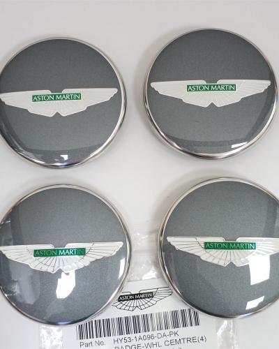 Aston Martin Center Cap Light Anthracite Wing Green Genuine HY53-1A096-DA-PK Set
