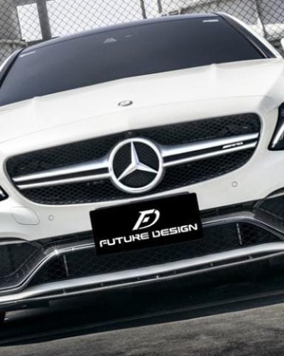 ED1 Style Carbon Fiber Front Lip Spoiler Compatible With Mercedes C63 (W205/C205/S205)