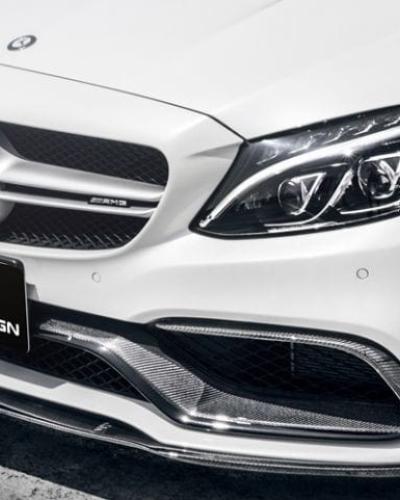 ED1 Style Carbon Fiber Front Lip Spoiler Compatible With Mercedes C63 (W205/C205/S205)