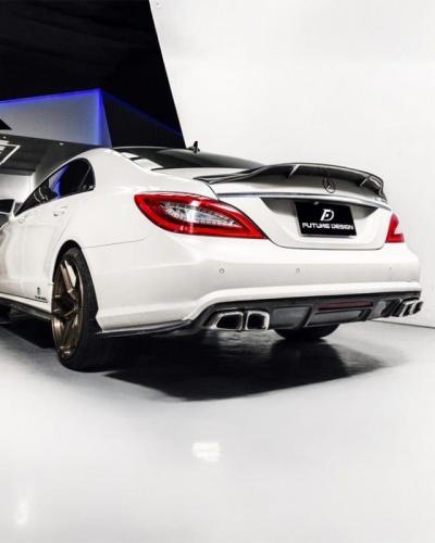 RIA Style Carbon Fiber Rear Bumper Canards Compatible With Mercedes CLS-Class/CLS63 (W218)